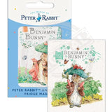 Peter Rabbit Benjamin Bunny holding blanket fridge magnet