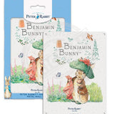 Peter Rabbit Benjamin Bunny holding blanket metal sign