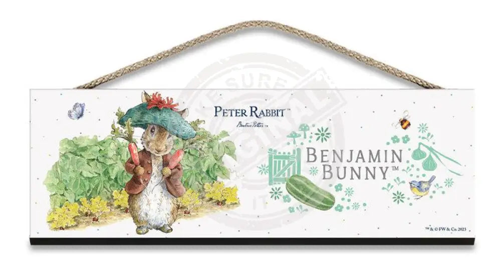 Peter Rabbit - Benjamin Bunny Wooden Sign – The Original Metal Sign Company