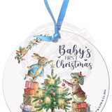 Peter Rabbit Christmas - Baby’s First Metal Signs