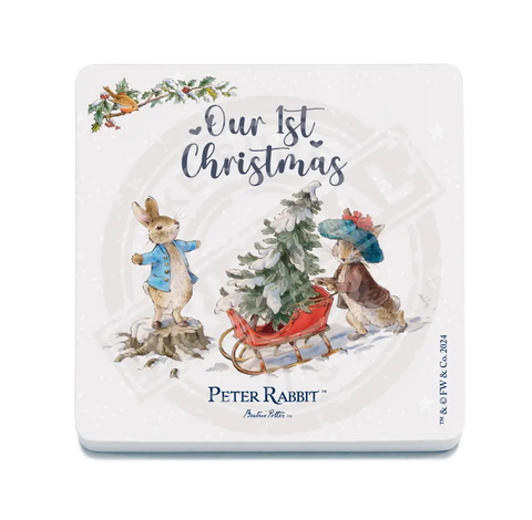 Peter Rabbit Christmas - Our First Mini Metal Sign 15Cm X 20Cm Signs