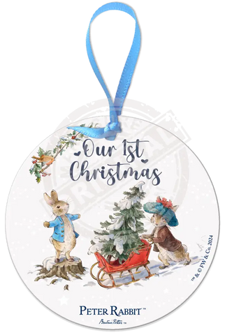 Peter Rabbit Christmas - Our First Mini Metal Sign 15Cm X 20Cm Signs