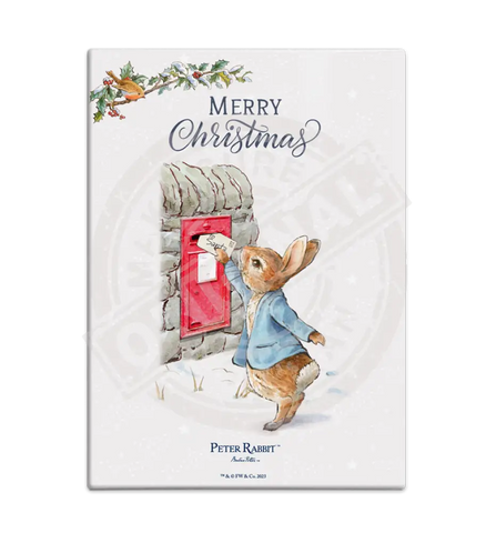 Peter Rabbit Christmas - Postbox Mini Metal Sign 15Cm X 20Cm Signs