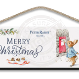 Peter Rabbit Christmas - Postbox Wood Sign 45Cm X 15Cm Metal Signs