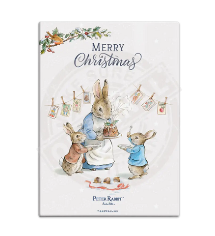 Peter Rabbit Christmas - Pudding Mini Metal Sign 15Cm X 20Cm Signs