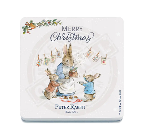 Peter Rabbit Christmas - Pudding Mini Metal Sign 15Cm X 20Cm Signs