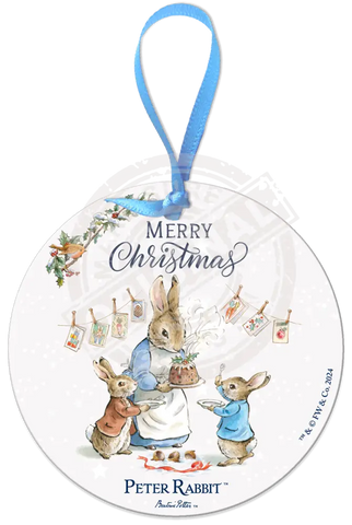 Peter Rabbit Christmas - Pudding Mini Metal Sign 15Cm X 20Cm Signs