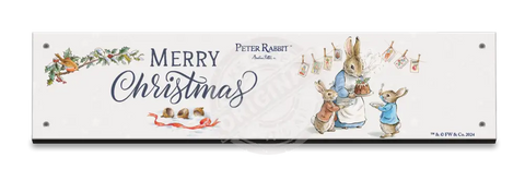 Peter Rabbit Christmas - Pudding Mini Metal Sign 15Cm X 20Cm Signs