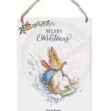 Peter Rabbit Christmas - Sledging Dangler Metal Signs