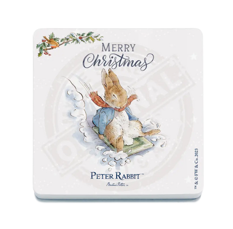 Peter Rabbit Christmas - Sledging Mini Metal Sign 15Cm X 20Cm Signs