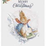 Peter Rabbit Christmas - Sledging Mini Metal Sign 15Cm X 20Cm Signs