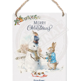 Peter Rabbit Christmas - Snowman Dangler Metal Signs