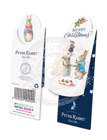 Peter Rabbit Christmas - Snowman Mini Metal Sign 15Cm X 20Cm Signs