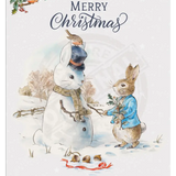 Peter Rabbit Christmas - Snowman Mini Metal Sign 15Cm X 20Cm Signs