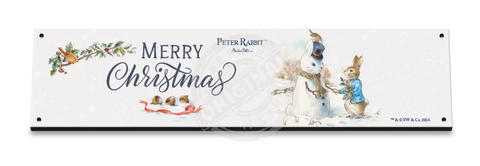 Peter Rabbit Christmas - Snowman Mini Metal Sign 15Cm X 20Cm Signs