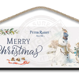 Peter Rabbit Christmas - Snowman Wood Sign 45Cm X 15Cm Metal Signs