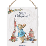 Peter Rabbit Christmas - Stocking Dangler Metal Signs