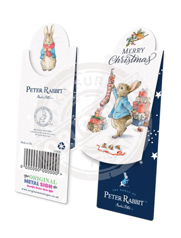 Peter Rabbit Christmas - Stocking Mini Metal Sign 15Cm X 20Cm Signs