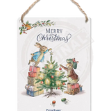 Peter Rabbit Christmas - Tree Dangler Metal Signs