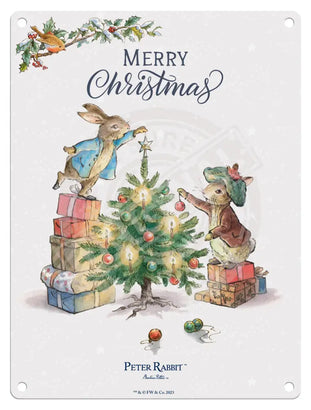 Peter Rabbit Christmas - Tree Mini Metal Sign 15Cm X 20Cm Signs