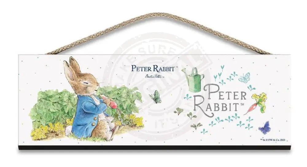 Sign Post Peter Rabbit Peter Rabbit - Peter Rabbit eating radishes Wooden Sign – The Original ...