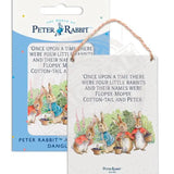 Peter Rabbit Flopsy Bunnies collecting blackberries metal dangler sign