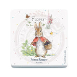 Peter Rabbit Flopsy Bunny with basket of blackberries melamine coaster