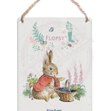 Peter Rabbit - Flopsy Bunny eating Blackberries Dangler Metal Signs