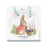 Peter Rabbit Flopsy Bunny with basket of blackberries melamine coaster