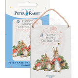 Peter Rabbit Flopsy Bunnies with basket of blackberries metal dangler sign