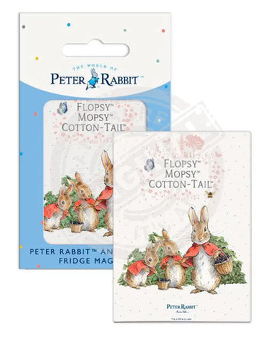 Peter Rabbit Flopsy Bunnies with basket of blackberries metal sign