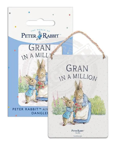 Beatrix Potter Peter Rabbit Gran in a million metal sign