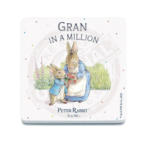 Beatrix Potter Peter Rabbit Gran in a million metal sign