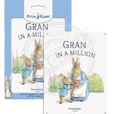 Peter Rabbit Gran in a million Mini Metal Sign 15cm x 20cm Metal Signs