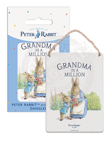 Beatrix Potter Peter Rabbit Grandma in a million metal sign