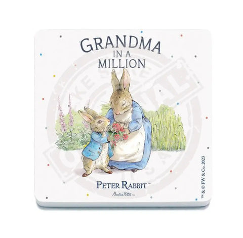 Beatrix Potter Peter Rabbit Grandma in a million metal sign