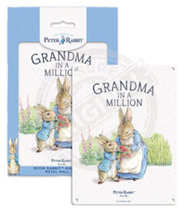 Peter Rabbit - Grandma in a million Mini Metal Sign 15cm x 20cm Metal Signs