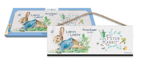 Beatrix Potter Peter Rabbit Lippity Lippity hanging wooden sign