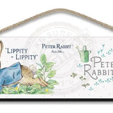 Beatrix Potter Peter Rabbit Lippity Lippity hanging wooden sign