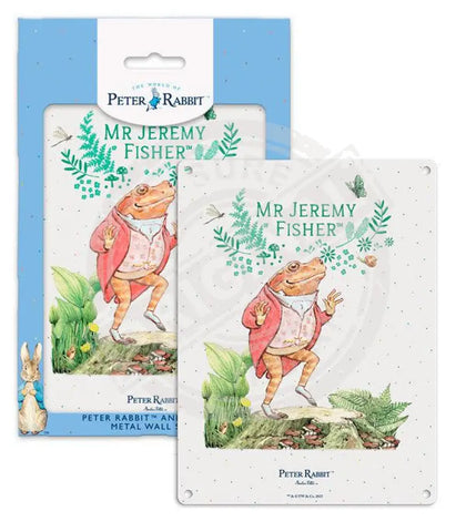 Peter Rabbit Jeremy Fisher metal wall sign