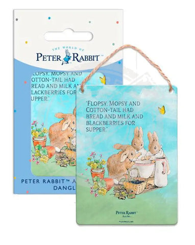 Peter Rabbit flopsy mopsy cottontail metal wall sign