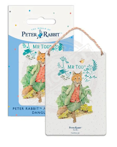 Peter Rabbit mr Tod metal wall sign