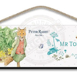 Beatrix Potter Peter Rabbit Mr Tod hanging wooden sign