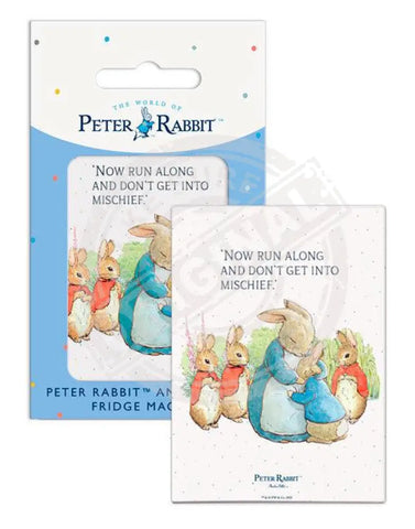 Peter Rabbit Mrs Rabbit and bunnies metal wall sign