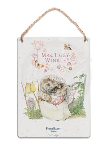 Peter Rabbit Mrs Tiggy Winkle Mini Metal Sign 15cm x 20cm Metal Signs