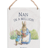 Peter Rabbit - Nan in a million Dangler Metal Signs