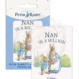 Peter Rabbit - Nan in a million Fridge Magnet Metal Signs