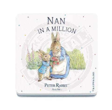 Beatrix Potter Peter Rabbit Nan in a million metal sign