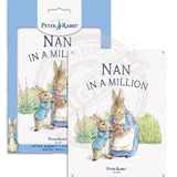 Peter Rabbit - Nan in a million Mini Metal Sign 15cm x 20cm Metal Signs