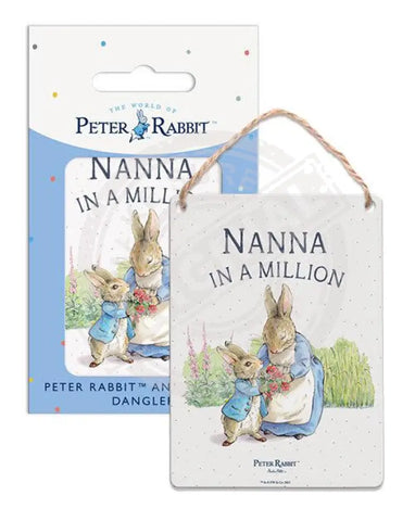 Beatrix Potter Peter Rabbit Nanna in a million metal sign